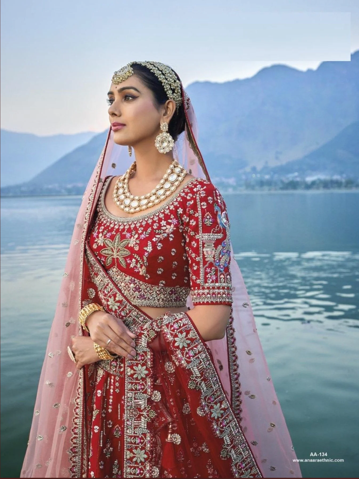 Red Silk Bridal Lehenga Choli with Heavy Net Dupatta – Designer Indian Wedding Outfit