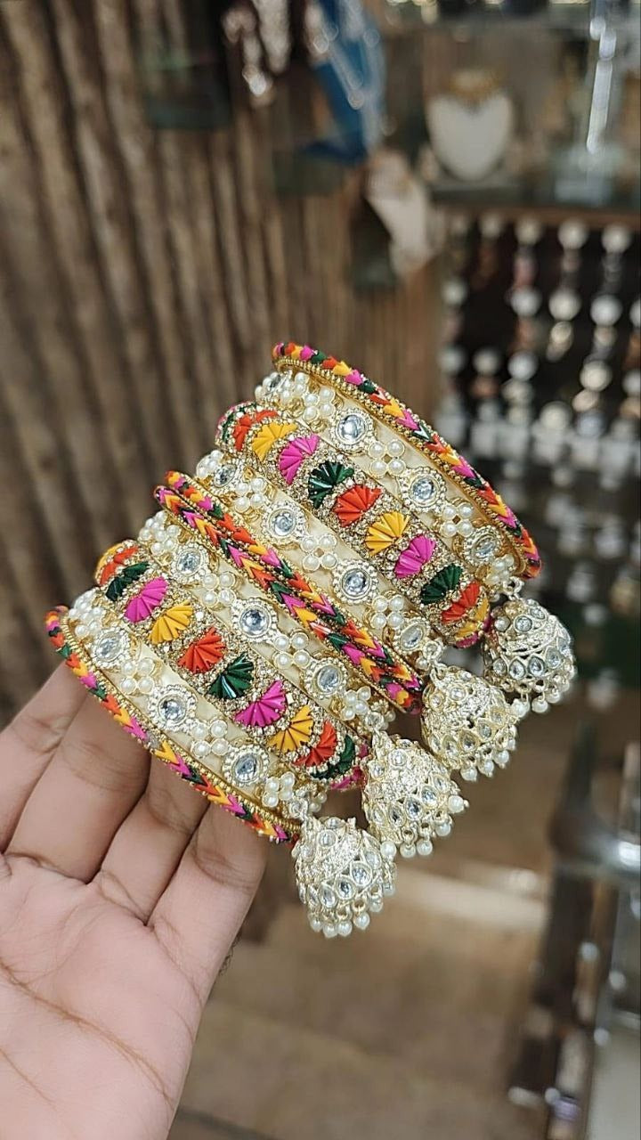 Vibrant Kundan Bangles