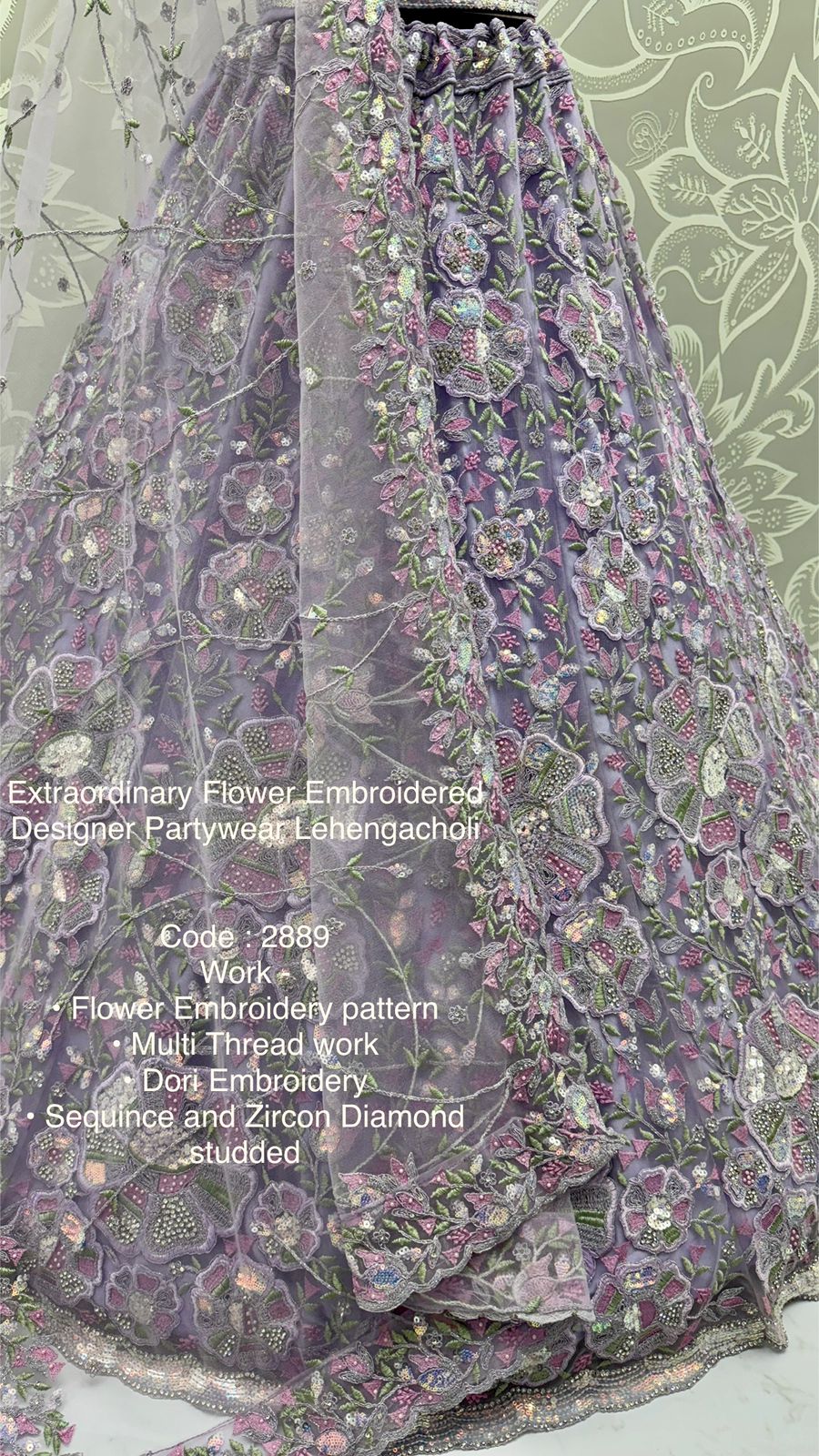 Extraordinary Flower Embroidered Designer Party wear Lehenga Choli