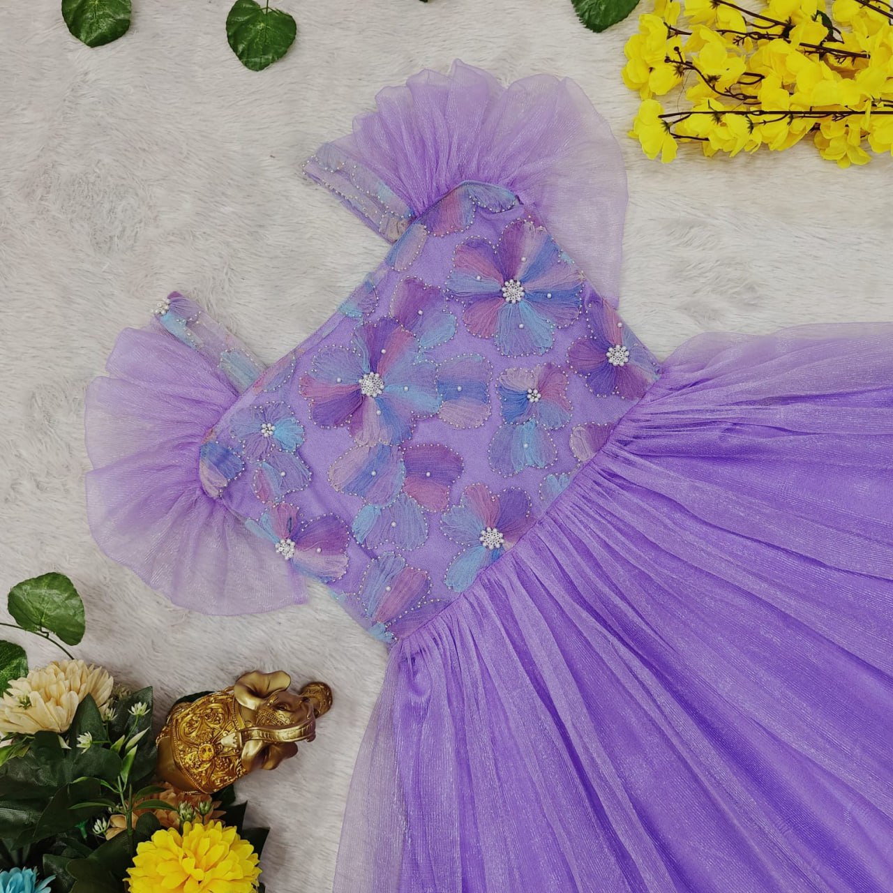 Mermaid-Inspired Lavender Gown – Customizable Elegance for Every Age