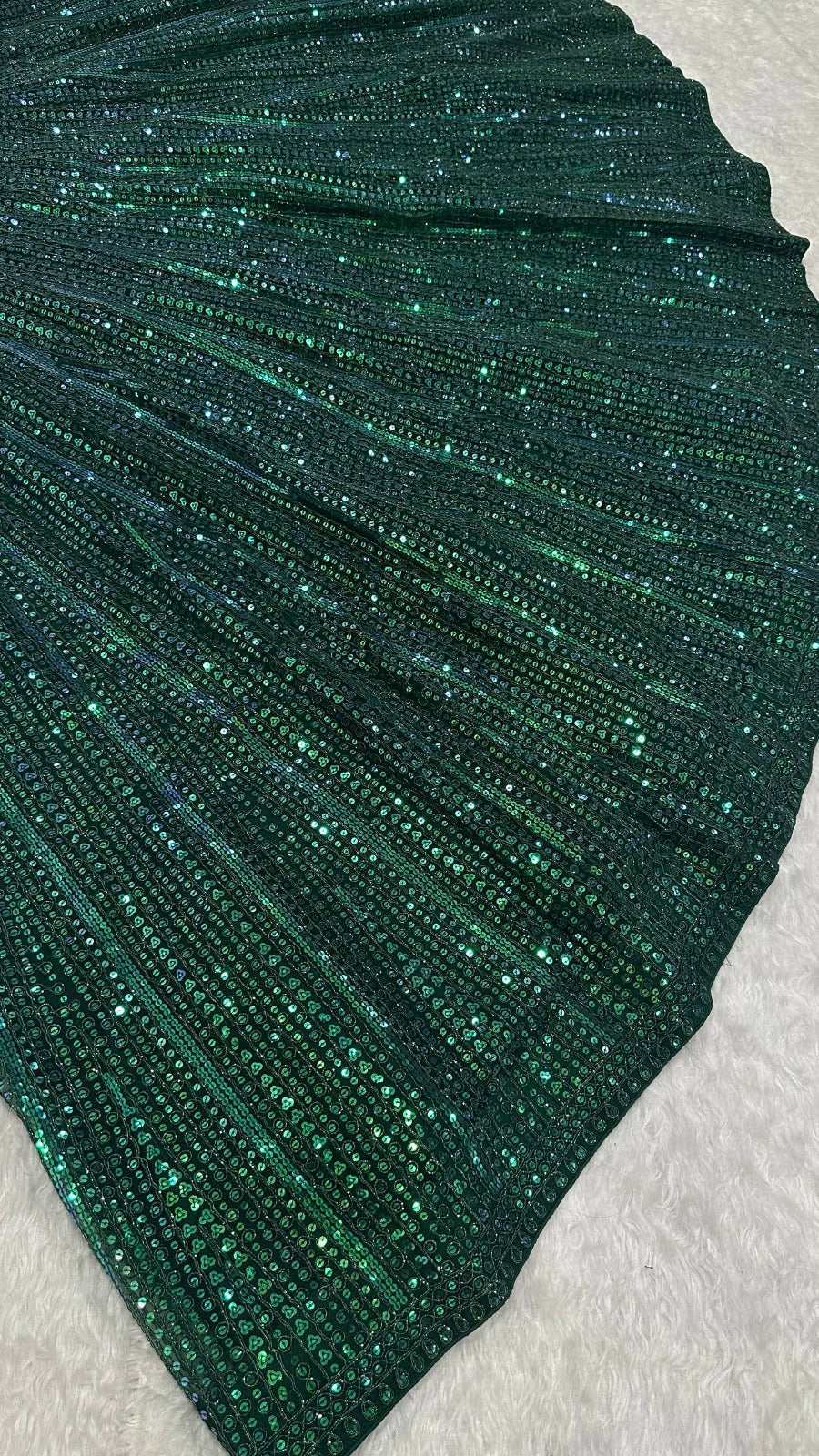 Emerald Sparkle Green Lehenga – Outshining the Night