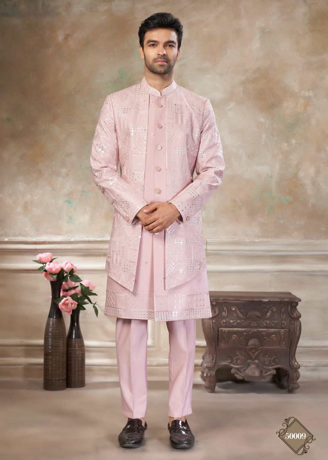 Men’s Kurta – Wedding Collection | Heavy Embroidered Indo-Western Kurta Set for Men | Pure Viscose Fabric Designer Outfit