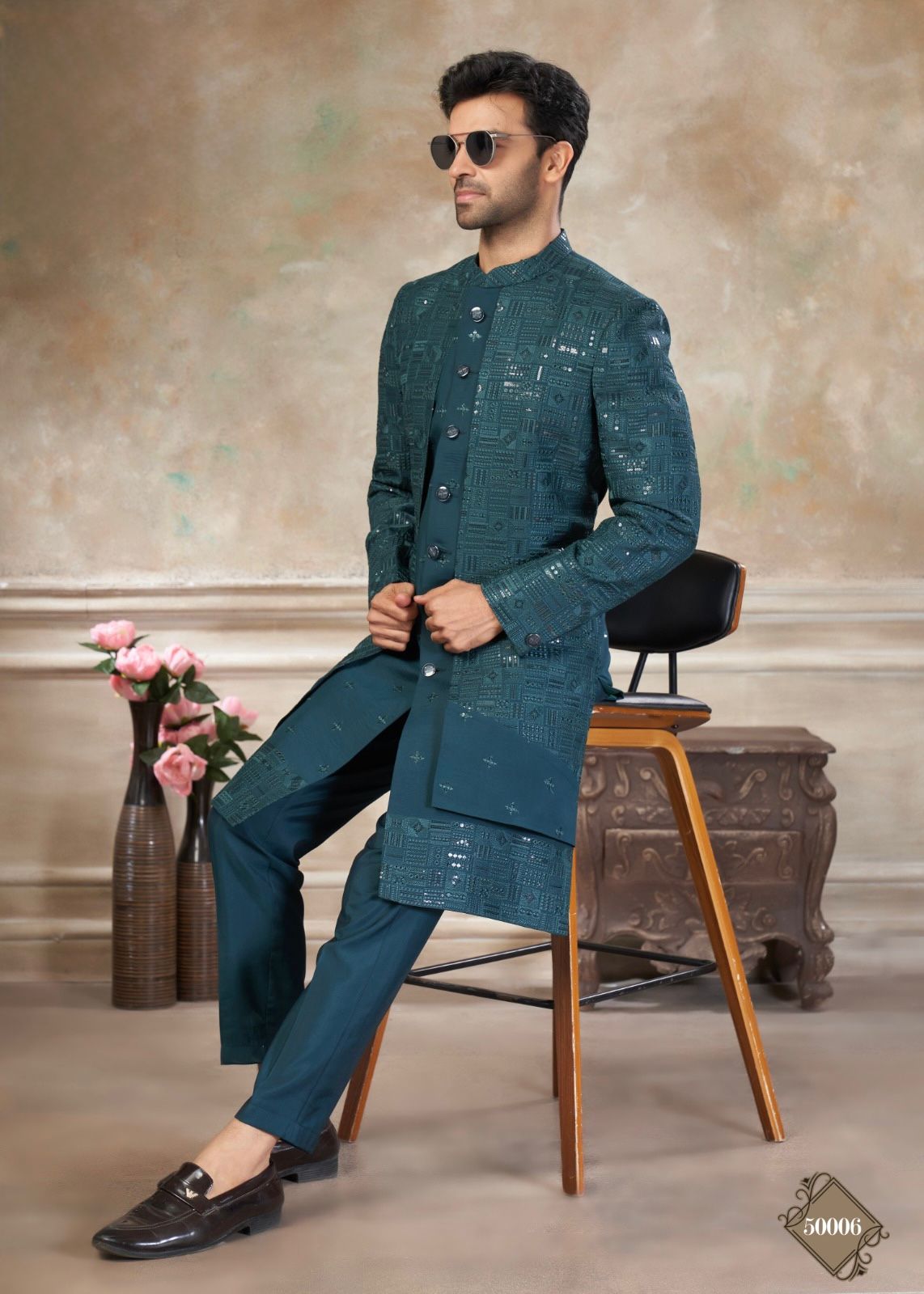 Men’s Kurta – Wedding Collection | Heavy Embroidered Indo-Western Kurta Set for Men | Pure Viscose Fabric Designer Outfit