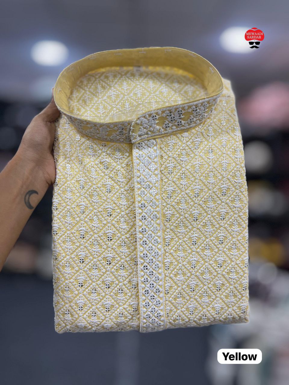 Saiyaara Kurta – Chikankari Schiffli Elegance in 5 Colors