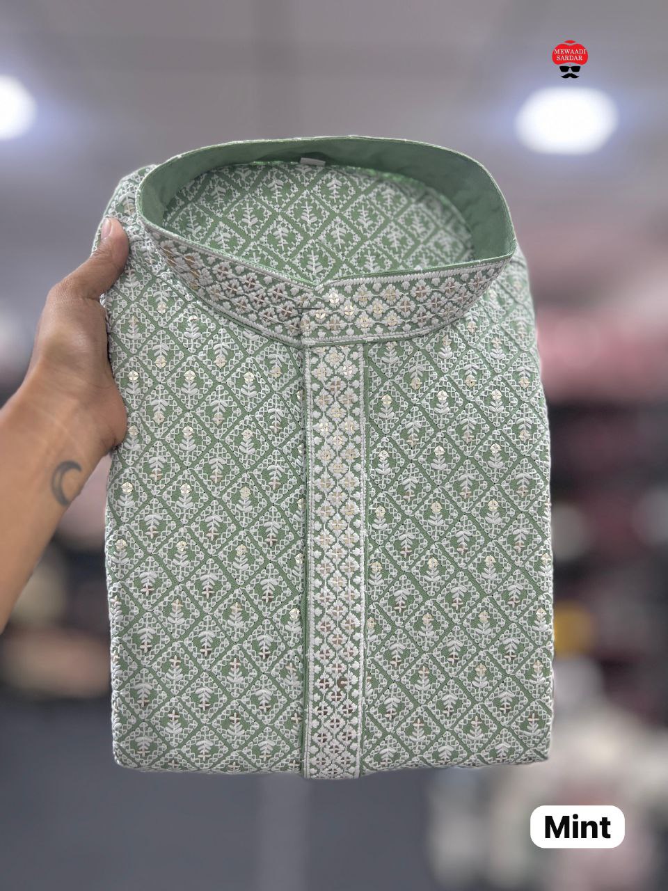 Saiyaara Kurta – Chikankari Schiffli Elegance in 5 Colors